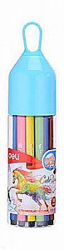 Фломастери Deli EC10516 Color Run туба 18 кол. 1 мм, 75021  Фломастери Deli EC10516 Color Run туба 18 кол. 1 мм, 75021
