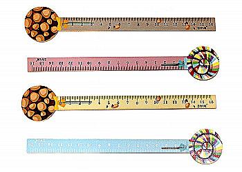 Линейка деревянная фигурная "Конфета на палочке" 16 см, S-1336