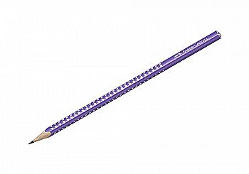 Олівець чорнографітний Grip Sparkle, фіолетовий, 118204Р Faber-Castell Олівець чорнографітний Grip Sparkle, фіолетовий, 118204Р Faber-Castell