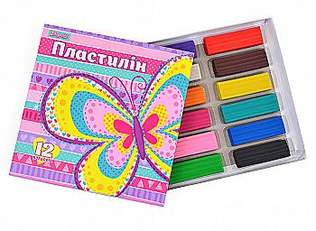 Пластилін 12 кол. "Bright butterfly", 540448 1 Вересня Пластилін 12 кол. "Bright butterfly", 540448 1 Вересня
