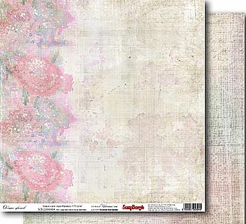 Бумага для скрапбукинга 30,5*30,5 см 180 гр/м двухсторон. Цветные сны. Облако цветов (10)
