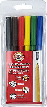 Фломастеры 6 цв. 7710ТЕ06 (8223), Koh-i-Noor Фломастеры 6 цв. 7710ТЕ06 (8223), Koh-i-Noor