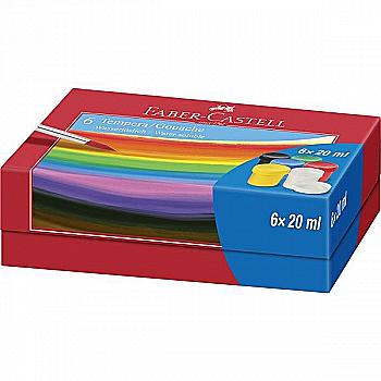 Гуаш 6 кол. Tempera, 6*20 мл, 121040, Faber-Castell Гуаш 6 кол. Tempera, 6*20 мл, 121040, Faber-Castell