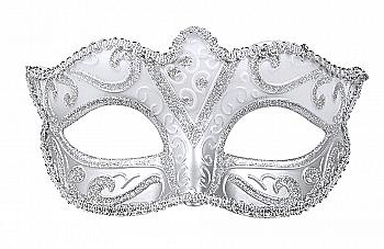 Маска для очей "Венеціанська кішка", срібло, 00339 ТМ "Boland"