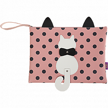 Папка "Pussy cat", на блискавці, рожева, 24*28*1,5 см, ZB.702501 Папка "Pussy cat", на блискавці, рожева, 24*28*1,5 см, ZB.702501