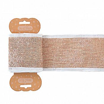 Стрічка декоративна 6 см*2 м, з білою сніжинкою, 750315 Стрічка декоративна 6 см*2 м, з білою сніжинкою, 750315