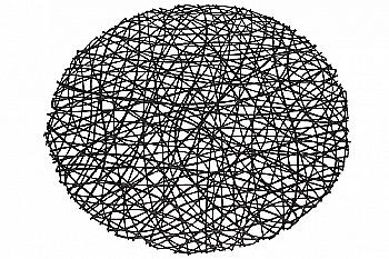 Подтарельник круглый "Модерн" 38 см, черный, 444-128