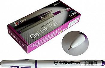Ручка гелева 0,5 мм, фіолетова LR-801 Ручка гелева 0,5 мм, фіолетова LR-801