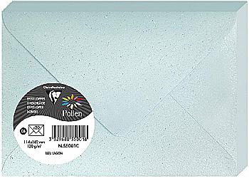 Конверт декоративный Pollen 114*162 мм (120 г), глиттер, Голубая лагуна, 55001C Clairefontaine Конверт декоративный Pollen 114*162 мм (120 г), глиттер, Голубая лагуна, 55001C Clairefontaine