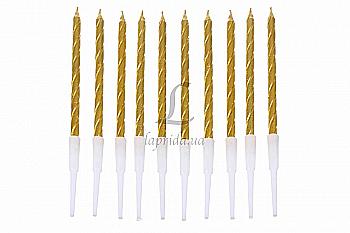 Набор свечей, золото 10 шт, 5-71579