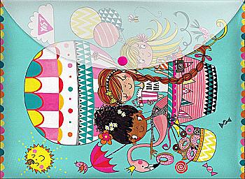 Папка-конверт на кнопці А4 "Rachel Balloon", 491612 Yes