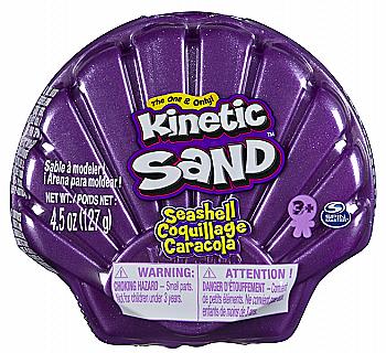 Набір піску для дитячої творчості Kinetic sand, Мушля фіолетова, 71482PP Набір піску для дитячої творчості Kinetic sand, Мушля фіолетова, 71482PP