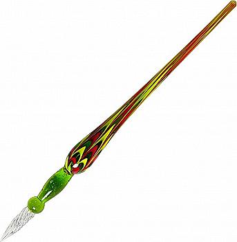 Мраморная стеклянная ручка д/калиграфии, зеленый, 21330T