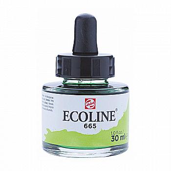 Краска акварельная жидкая Ecoline, (665), Ярко-зеленая, 30 мл, Royal Talens Краска акварельная жидкая Ecoline, (665), Ярко-зеленая, 30 мл, Royal Talens