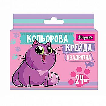 Мел цветной 24 шт, квадратный "Best Friend", 400435