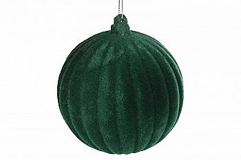 Куля ялинкова 8 см, темно-зелений велюр, 113-525 Куля ялинкова 8 см, темно-зелений велюр, 113-525
