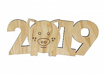 Заготовка "Свинка 2019" 1, фанера, 15*6,1 см, 4801641, Rosa Talent (4) Заготовка "Свинка 2019" 1, фанера, 15*6,1 см, 4801641, Rosa Talent (4)