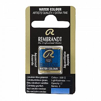 Краска акварельная Rembrandt 598 Церулеум сине-зеленый, кювета, Royal Talens Краска акварельная Rembrandt 598 Церулеум сине-зеленый, кювета, Royal Talens