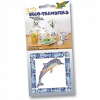 Наліпки 3D декоративні 10*10 см Мозаїка Дельфін, 18109 Folia Наліпки 3D декоративні 10*10 см Мозаїка Дельфін, 18109 Folia