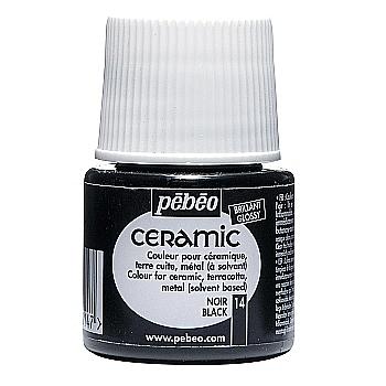 Краска лаковая по стеклу и керамике Ceramic 45 мл, чёрная, 025-014 ТМ "Pebeo" Краска лаковая по стеклу и керамике Ceramic 45 мл, чёрная, 025-014 ТМ "Pebeo"