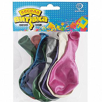 Набір кульок латексних металік 25 см 10 од, 1111-5098