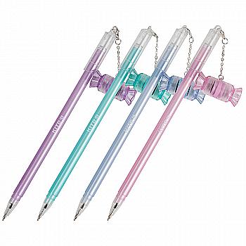 Ручка кулькова з печатками, синя, K22-394 Ручка кулькова з печатками, синя, K22-394