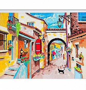 Набір для творчості Sequin Art Painting by numbers Senior Тиха вулиця, SA0129 Набір для творчості Sequin Art Painting by numbers Senior Тиха вулиця, SA0129