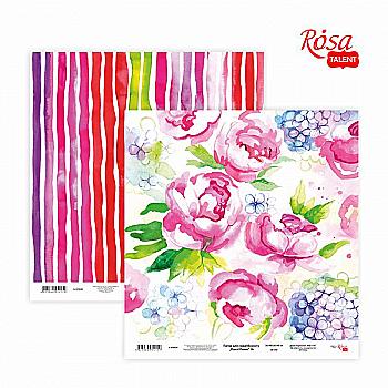 Папір для скрапбукінгу "Floral Poem" 14, двосторонній 30,48*30,48 см, 200 г/м2, Rosa Talent Папір для скрапбукінгу "Floral Poem" 14, двосторонній 30,48*30,48 см, 200 г/м2, Rosa Talent