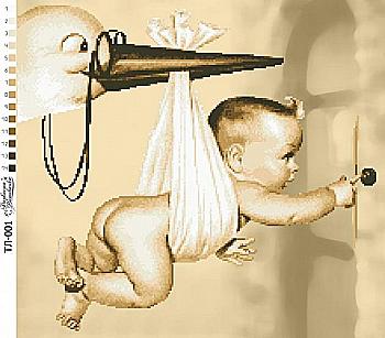 Заготовка бисерная для вышивки "Аист прилетел", ТЛ001ан4744