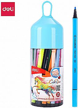 Фломастери Deli EC10536 Color Run туба 36 кол. 1 мм, 75023 Фломастери Deli EC10536 Color Run туба 36 кол. 1 мм, 75023