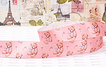 Стрічка репсова з принтом Мішутка ТМ "Шанталь"