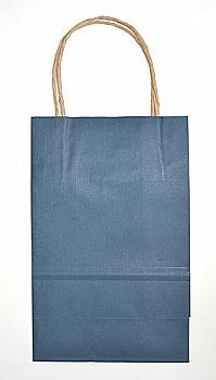 Крафт пакет с ручкой 24*8*15 см, синий