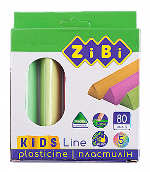 Пластилін 5 кол., 80 г, неон, Kids Line, ZB.6229 Пластилін 5 кол., 80 г, неон, Kids Line, ZB.6229