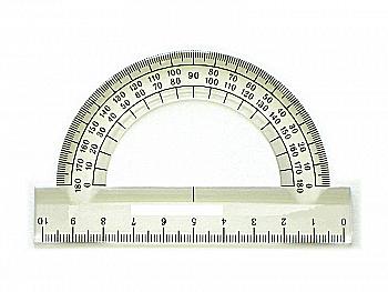 Транспортир 180* (друкований) прозорий, безбарвний Т-180П