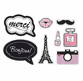 Бутафория "Париж" 8 шт, пластмасса, бумага, F-1309