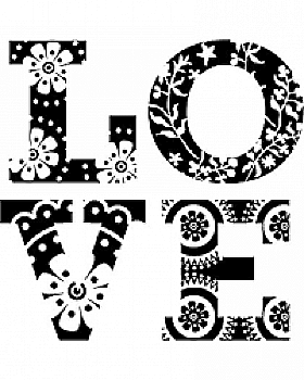 Штамп-мини прозрачный LOVE / Любовь, 10020071 ТМ "Artemio"