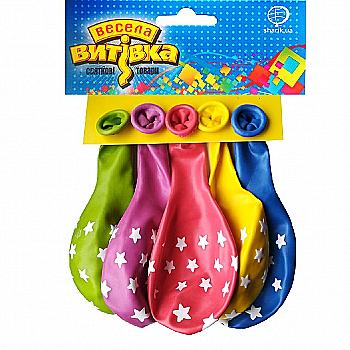 Набір кульок латексних "Зірки" 30 см 5 од, 1111-5079