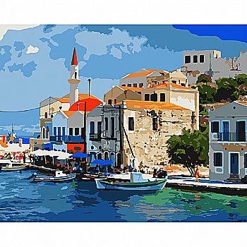 Набір для розпису по номерах 40*50 см "Тиха гавань", 953867