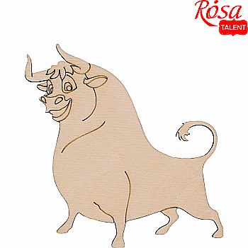 Заготівка "Бичок" 5, фанера, 9*9 см, Rosa Talent (5)