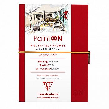 Блокнот для эскизов смешанных техник А5 Paint'on 32 л. (250 г/м2) с резинкой на молнии, целлюл., красный, 975181C Блокнот для эскизов смешанных техник А5 Paint'on 32 л. (250 г/м2) с резинкой на молнии, целлюл., красный, 975181C