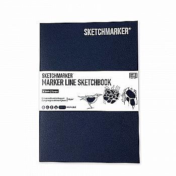 Скетчбук SKETCHMARKER А5 16 л., 160 г/м², синий, MLSSM/IMBLUE Скетчбук SKETCHMARKER А5 16 л., 160 г/м², синий, MLSSM/IMBLUE