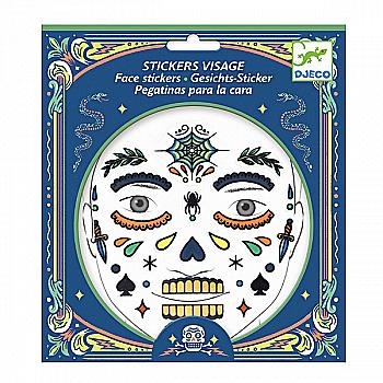 Набір наліпок для обличчя "Череп", DJ09218 DJECO Набір наліпок для обличчя "Череп", DJ09218 DJECO