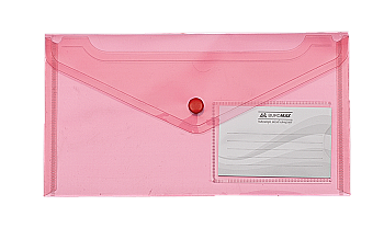 Папка-конверт DL (240*130 мм) на кнопці червона ВМ.3938-05