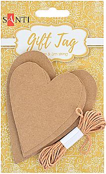 Набір крафт-тегів ажурних "Серце" 20 шт, 742269