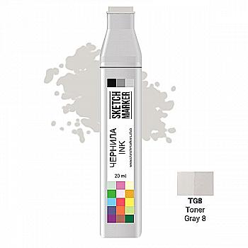 Чернила для заправки маркера SKETCHMARKER, 20 мл, Тонированный серый 8, SI-TG8 Чернила для заправки маркера SKETCHMARKER, 20 мл, Тонированный серый 8, SI-TG8