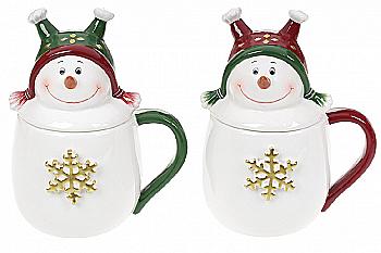 Кухоль керамічний "Пустотливий сныговик" 400 мл, 834-284 Кухоль керамічний "Пустотливий сныговик" 400 мл, 834-284