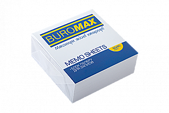 Блок для нотаток 80*80*30 мм, білий, скл., BM.2200