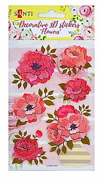 Набір декоративних 3D стікерів "Квіти 1" 100*150 мм, 741296