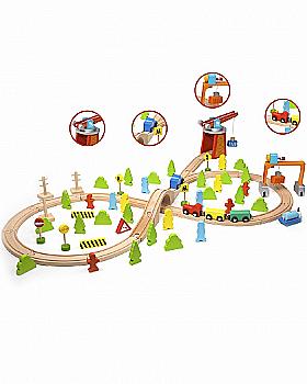 Іграшка дерев`яна Classic World "Залізнична дорога Порт", 4163 Іграшка дерев`яна Classic World "Залізнична дорога Порт", 4163