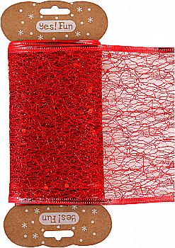 Стрічка декоративна 10 см*2 м, алая, 750281 Стрічка декоративна 10 см*2 м, алая, 750281